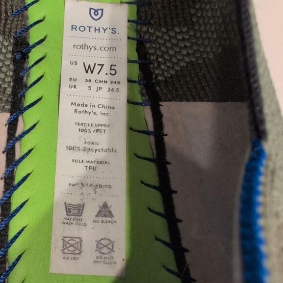 Rothy's The Loafer Olive Camo Slip On Flats Size 7.5 - Picture 5 of 10